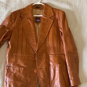 Men's vintage Leather Jacket - Brown